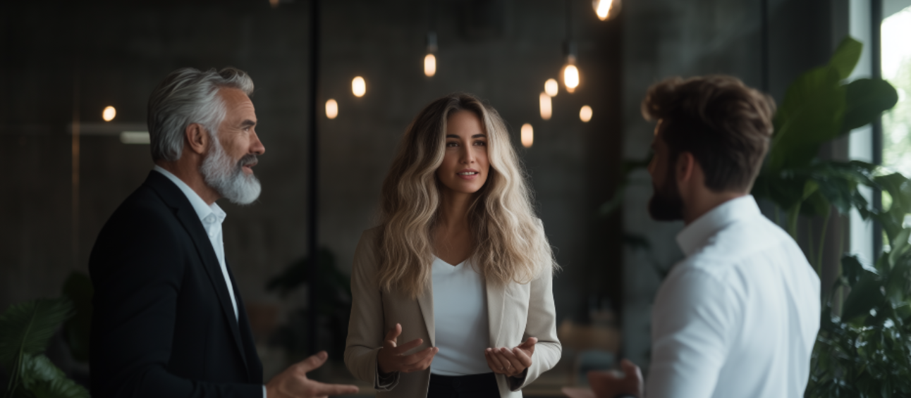 U7353792727 Photorealistic image three people in a business mee 2ffb3126 57b1 497e a2f1 394c8fdecf27